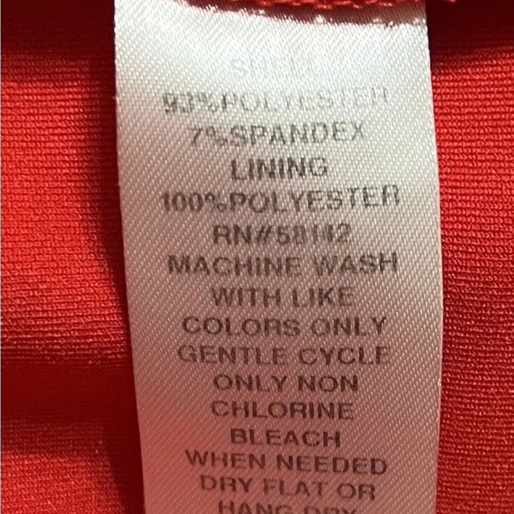 MAGGY LONDON SLEEVELESS BRIGHT RED DRESS SCOOPNECK BACK EXPOSED GOLD ZIPPER SZ 8 - Picture 11 of 11
